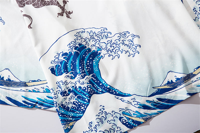 Japanese Great Wave off Kanagawa Dragons Kois Kimono - Kawaiies - Adorable - Cute - Plushies - Plush - Kawaii