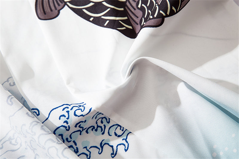 Japanese Great Wave off Kanagawa Dragons Kois Kimono - Kawaiies - Adorable - Cute - Plushies - Plush - Kawaii