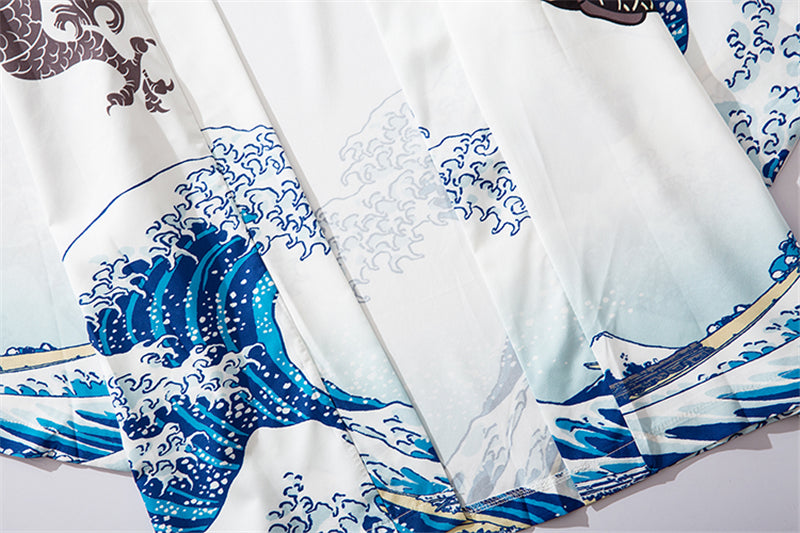 Japanese Great Wave off Kanagawa Dragons Kois Kimono - Kawaiies - Adorable - Cute - Plushies - Plush - Kawaii