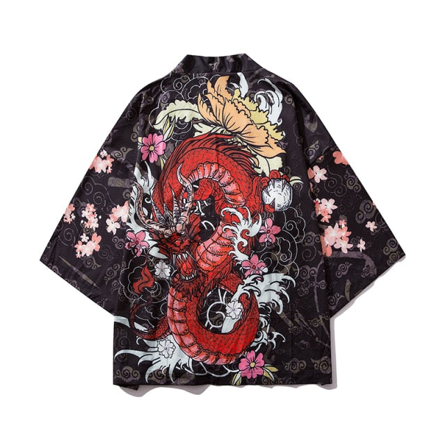 Japanese Great Wave off Kanagawa Dragons Kois Kimono - Kawaiies - Adorable - Cute - Plushies - Plush - Kawaii