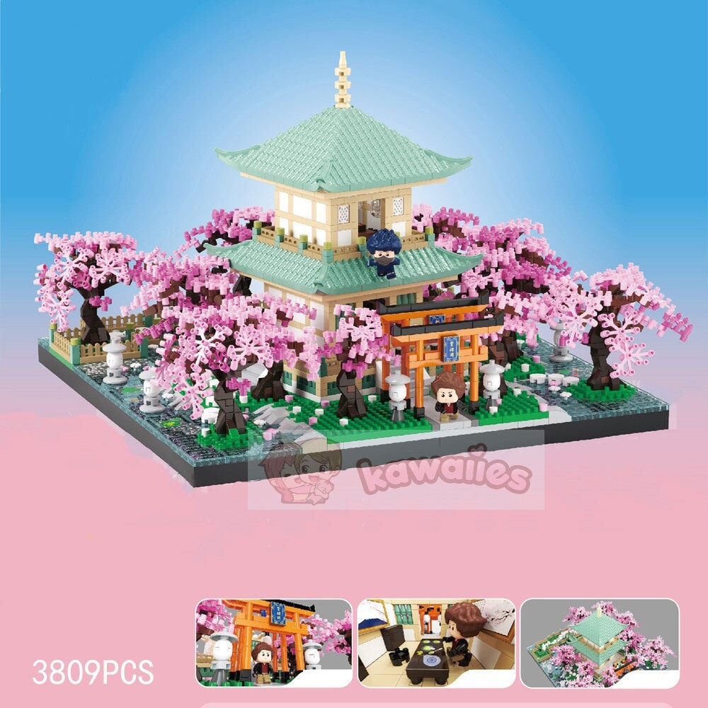 Japanese Heian Shrine Sakura Nano Building Blocks | NEW - Kawaiies - Adorable - Cute - Plushies - Plush - Kawaii