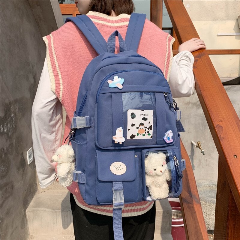 Japanese High School Backpack Bag - Kawaiies - Adorable - Cute - Plushies - Plush - Kawaii