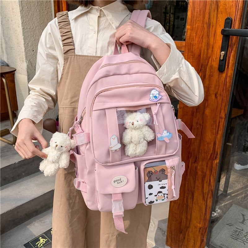 Japanese High School Backpack Bag - Kawaiies - Adorable - Cute - Plushies - Plush - Kawaii