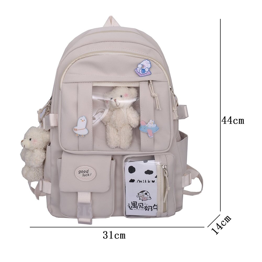 Japanese High School Backpack Bag - Kawaiies - Adorable - Cute - Plushies - Plush - Kawaii