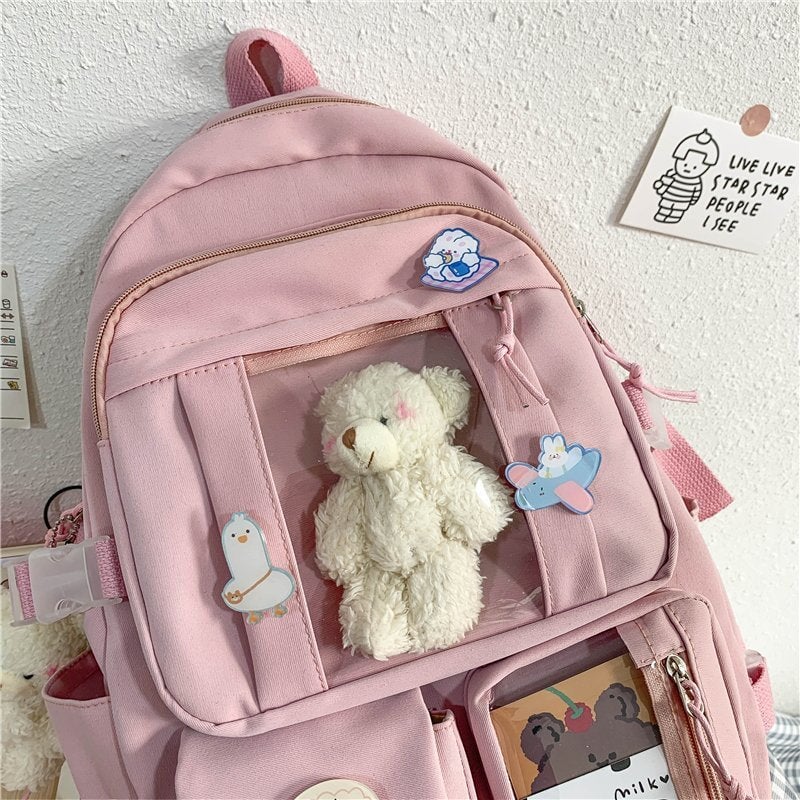 Japanese High School Backpack Bag - Kawaiies - Adorable - Cute - Plushies - Plush - Kawaii
