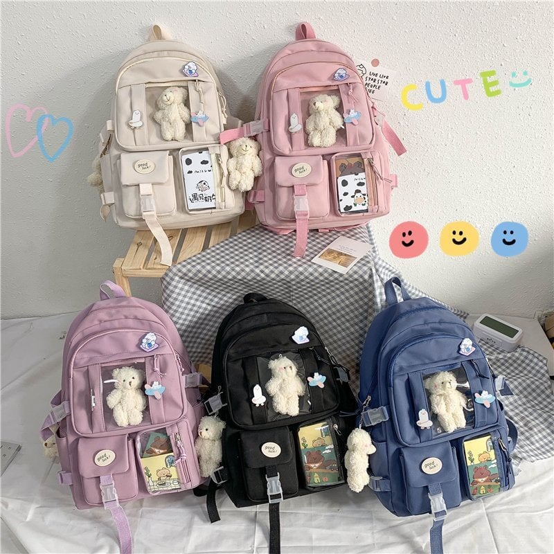 RAINBOW SMILE Ita Bag Heart Messenger Japanese School Bag Kawaii Large  Anime Shoulder Handbags, 01-black/Grey : Amazon.co.uk: Fashion
