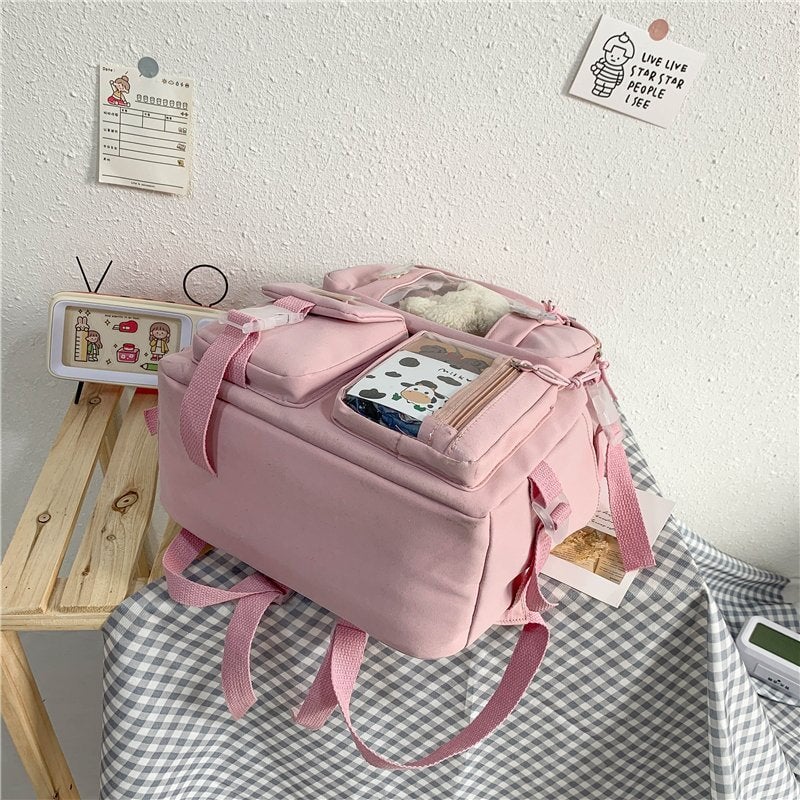 Japanese High School Backpack Bag - Kawaiies - Adorable - Cute - Plushies - Plush - Kawaii