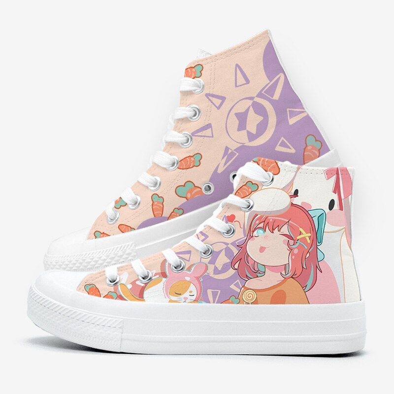 Japanese Kawaii Girl Bunny Carrots Women's Sneakers Trainers - Kawaiies - Adorable - Cute - Plushies - Plush - Kawaii