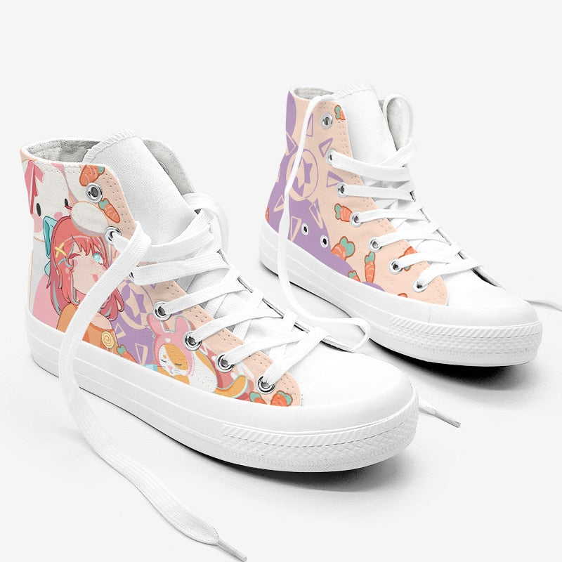 Japanese Kawaii Girl Bunny Carrots Women s Sneakers Trainers
