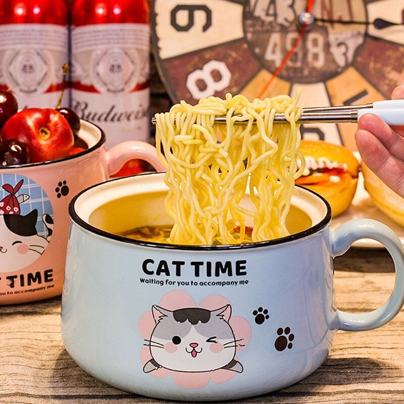 Japanese Kawaiies Instant Noodles Cat Bowl - Kawaiies - Adorable - Cute - Plushies - Plush - Kawaii