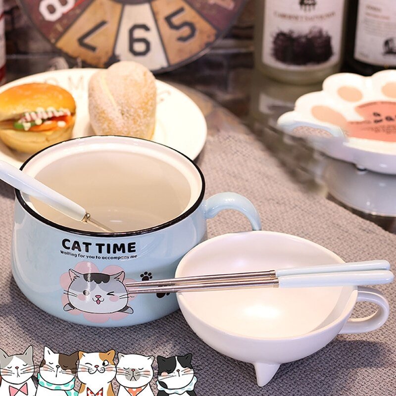 Japanese Kawaiies Instant Noodles Cat Bowl - Kawaiies - Adorable - Cute - Plushies - Plush - Kawaii