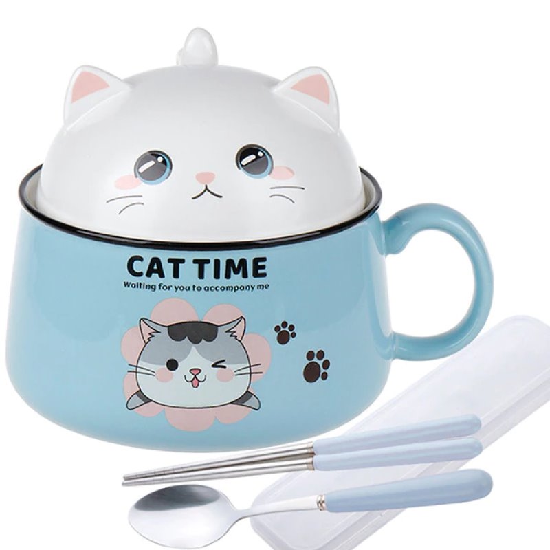 Japanese Kawaiies Instant Noodles Cat Bowl - Kawaiies - Adorable - Cute - Plushies - Plush - Kawaii