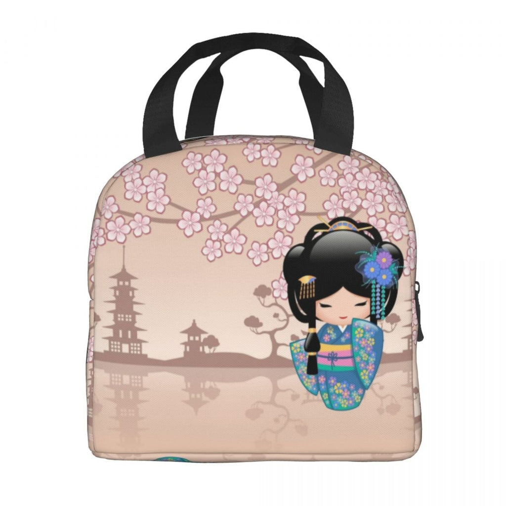 Japanese Keiko Kokeshi Doll Lunch Bag - Kawaiies - Adorable - Cute - Plushies - Plush - Kawaii