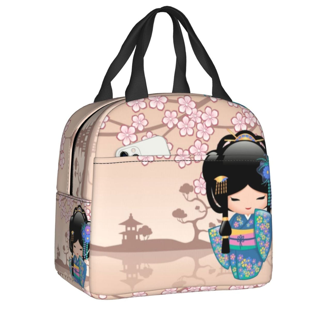 Japanese Keiko Kokeshi Doll Lunch Bag - Kawaiies - Adorable - Cute - Plushies - Plush - Kawaii