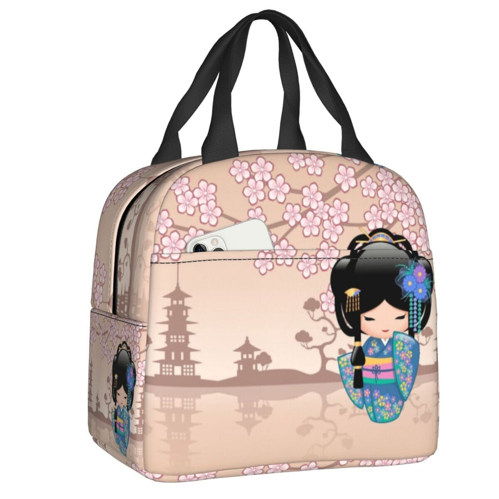 Japanese Keiko Kokeshi Doll Lunch Bag - Kawaiies - Adorable - Cute - Plushies - Plush - Kawaii