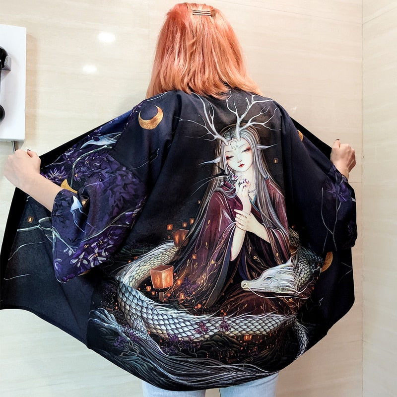 Anime Cat in Kimono Unisex Kimono Collection – Kawaiies