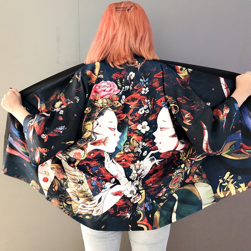 Japanese Art Fancy Kimono Cardigan Robe Short - Kawaiies - Adorable - Cute - Plushies - Plush - Kawaii