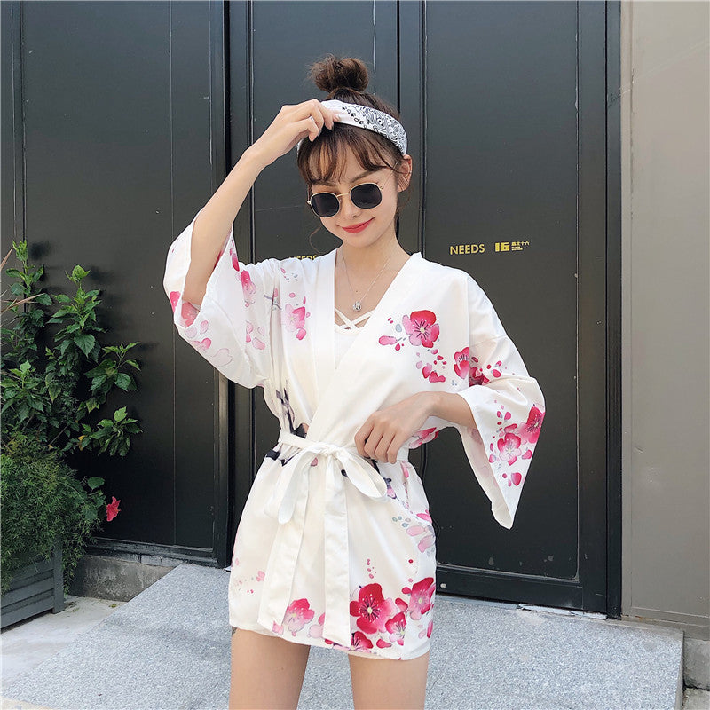 Japanese Lady with Tsubaki Flowers Kimono - Kawaiies - Adorable - Cute - Plushies - Plush - Kawaii