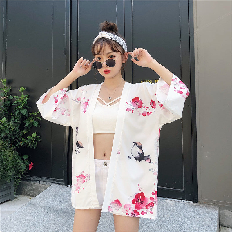 Japanese Lady with Tsubaki Flowers Kimono - Kawaiies - Adorable - Cute - Plushies - Plush - Kawaii