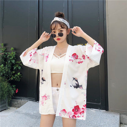 Japanese Lady with Tsubaki Flowers Kimono - Kawaiies - Adorable - Cute - Plushies - Plush - Kawaii