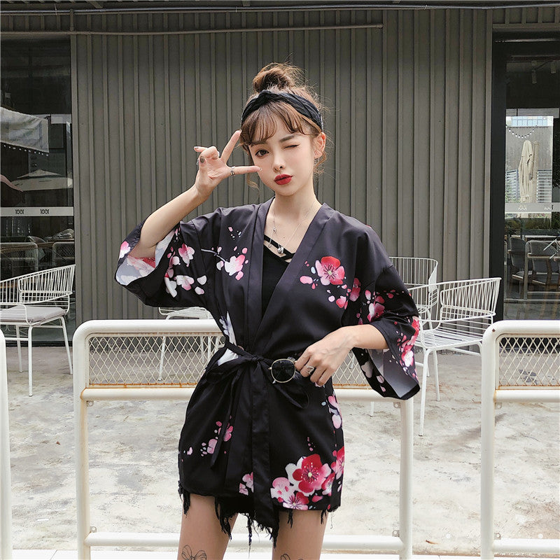 Japanese Lady with Tsubaki Flowers Kimono - Kawaiies - Adorable - Cute - Plushies - Plush - Kawaii