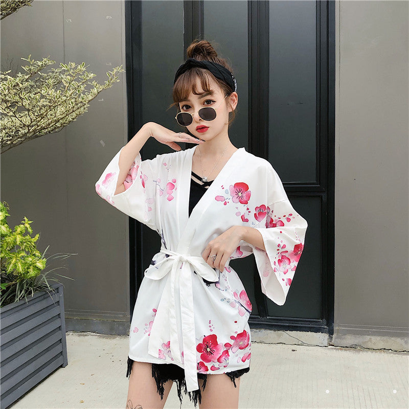 Japanese Lady with Tsubaki Flowers Kimono - Kawaiies - Adorable - Cute - Plushies - Plush - Kawaii