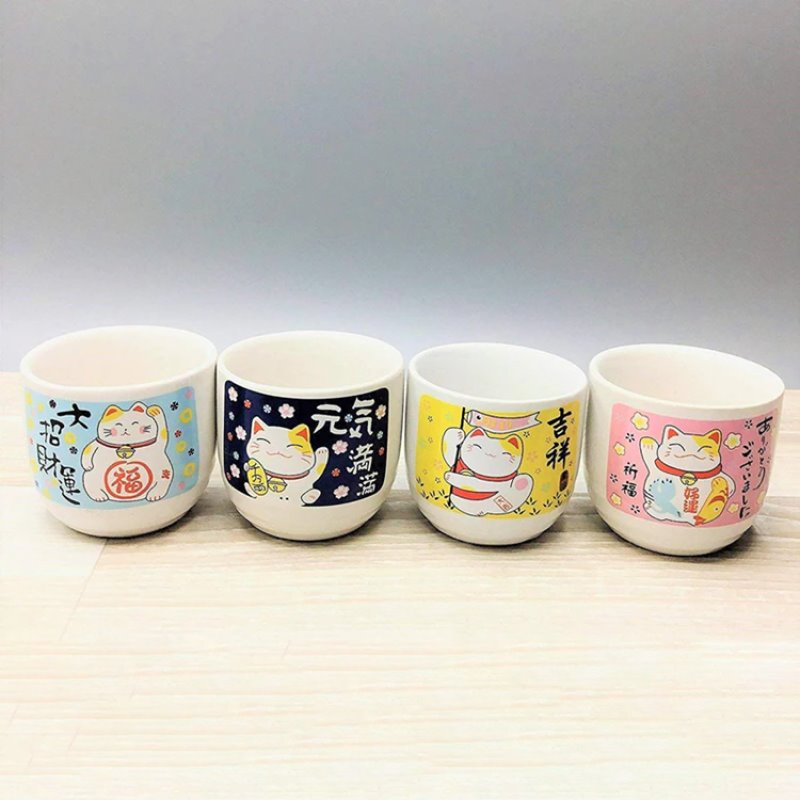 Japanese Lucky Cat Ceramic Sake Set - Kawaiies - Adorable - Cute - Plushies - Plush - Kawaii
