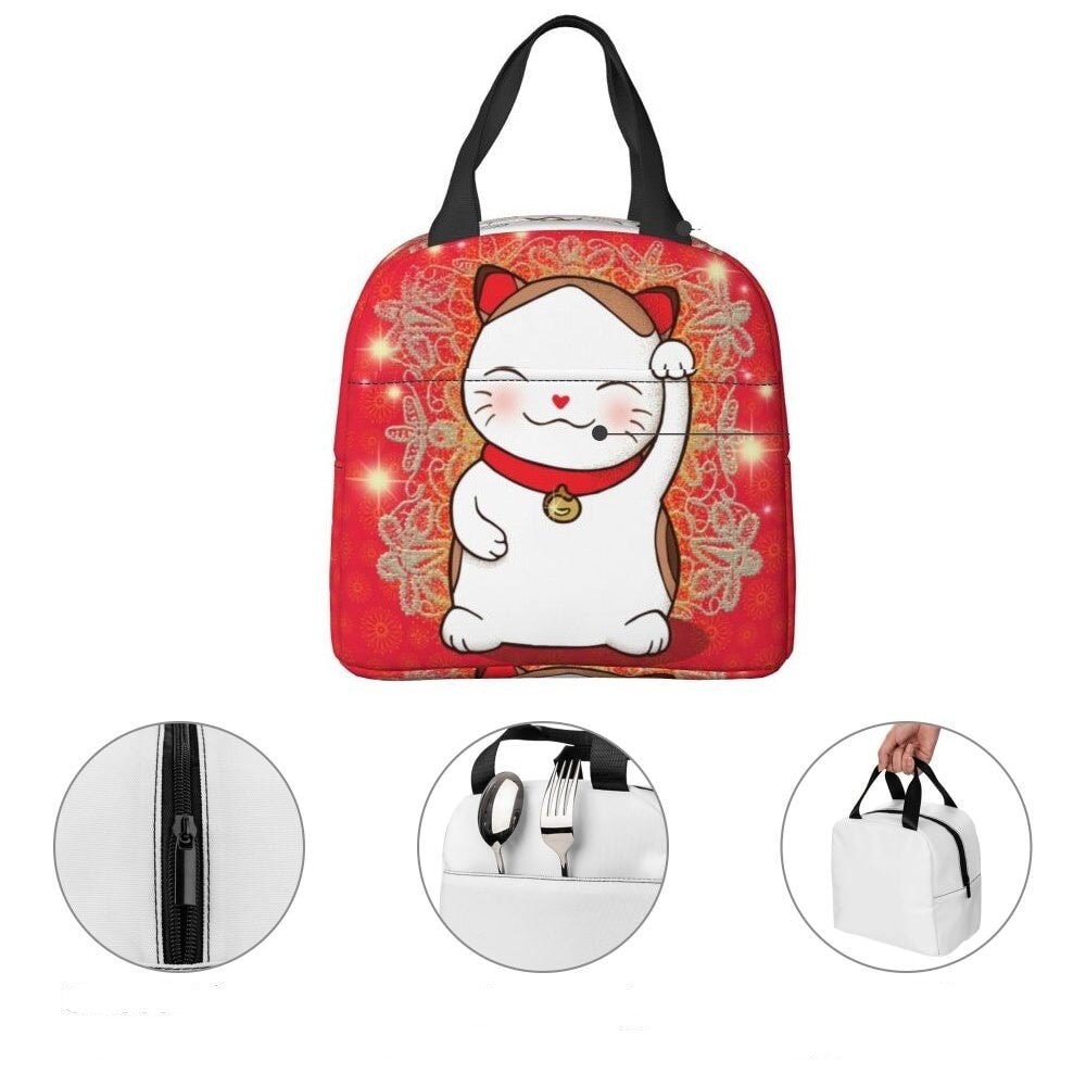 kawaiies-softtoys-plushies-kawaii-plush-Japanese Lucky Cat Lunch Bag Bag 
