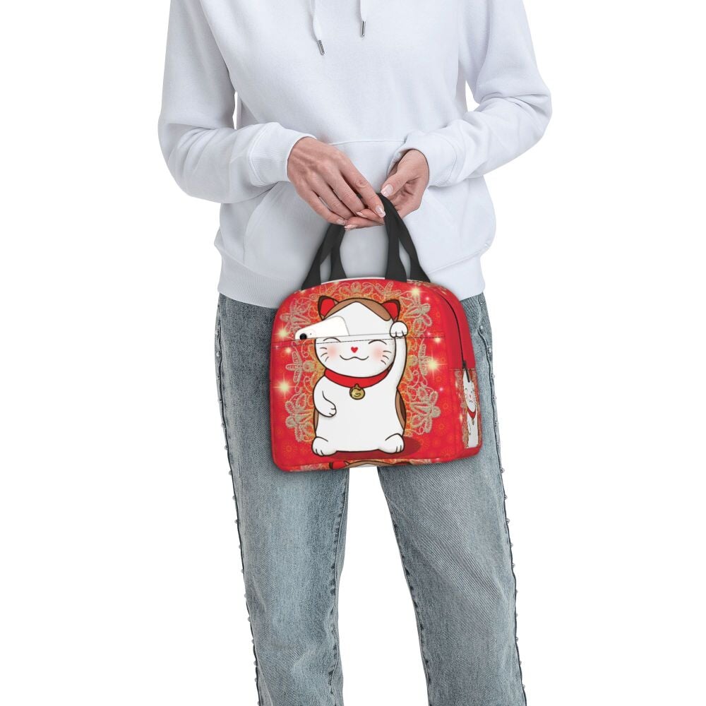 kawaiies-softtoys-plushies-kawaii-plush-Japanese Lucky Cat Lunch Bag Bag 