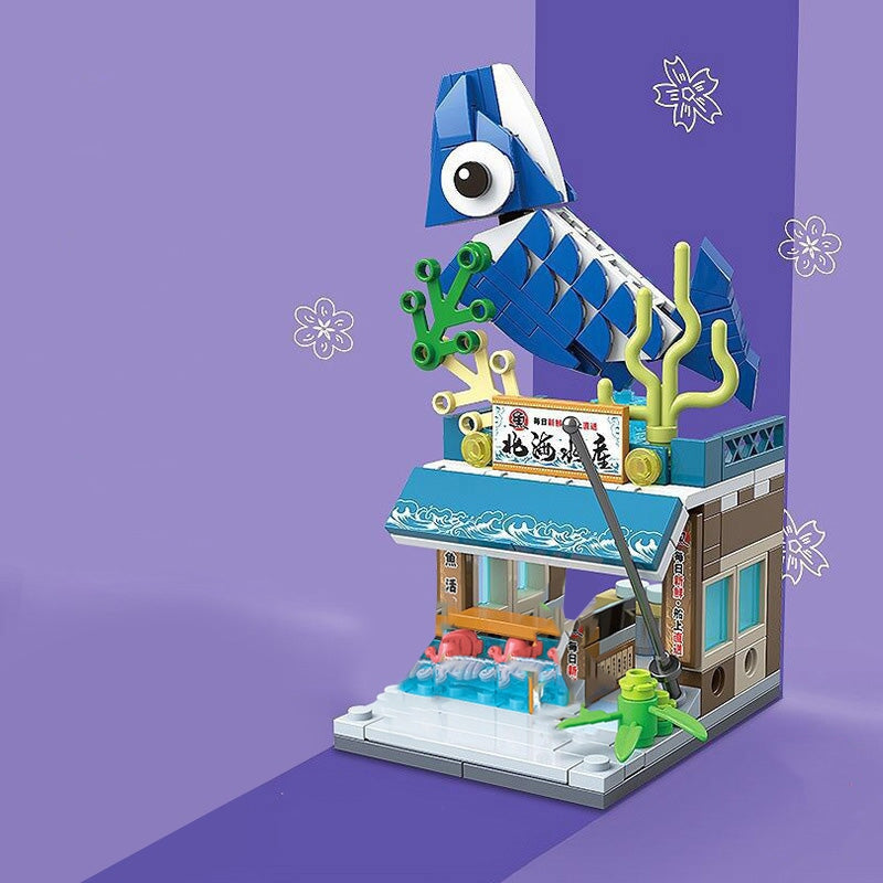 Japanese Micro Seafood Street Stalls Building Sets - Kawaiies - Adorable - Cute - Plushies - Plush - Kawaii
