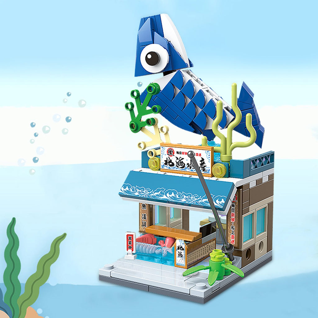 Japanese Micro Seafood Street Stalls Building Sets - Kawaiies - Adorable - Cute - Plushies - Plush - Kawaii