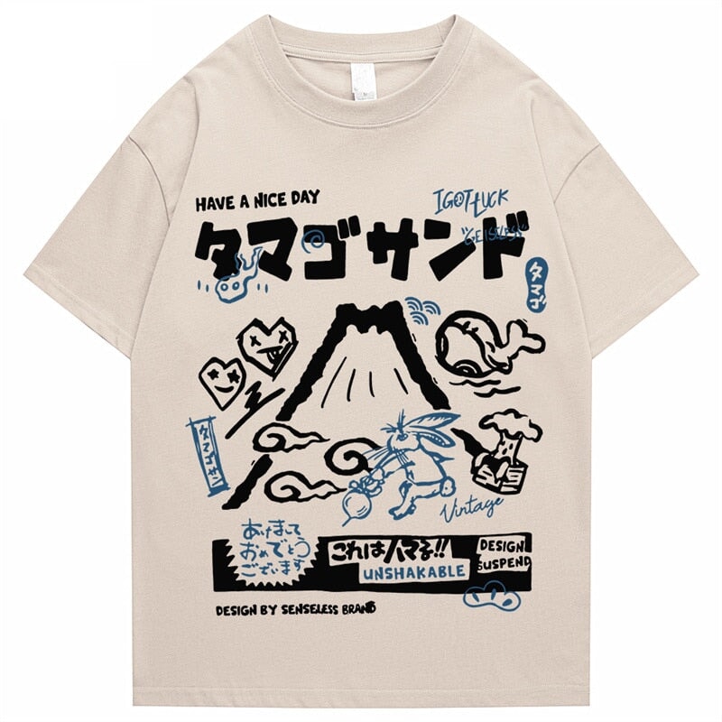 Japanese Mount Fuji Unisex Tee - Kawaiies - Adorable - Cute - Plushies - Plush - Kawaii