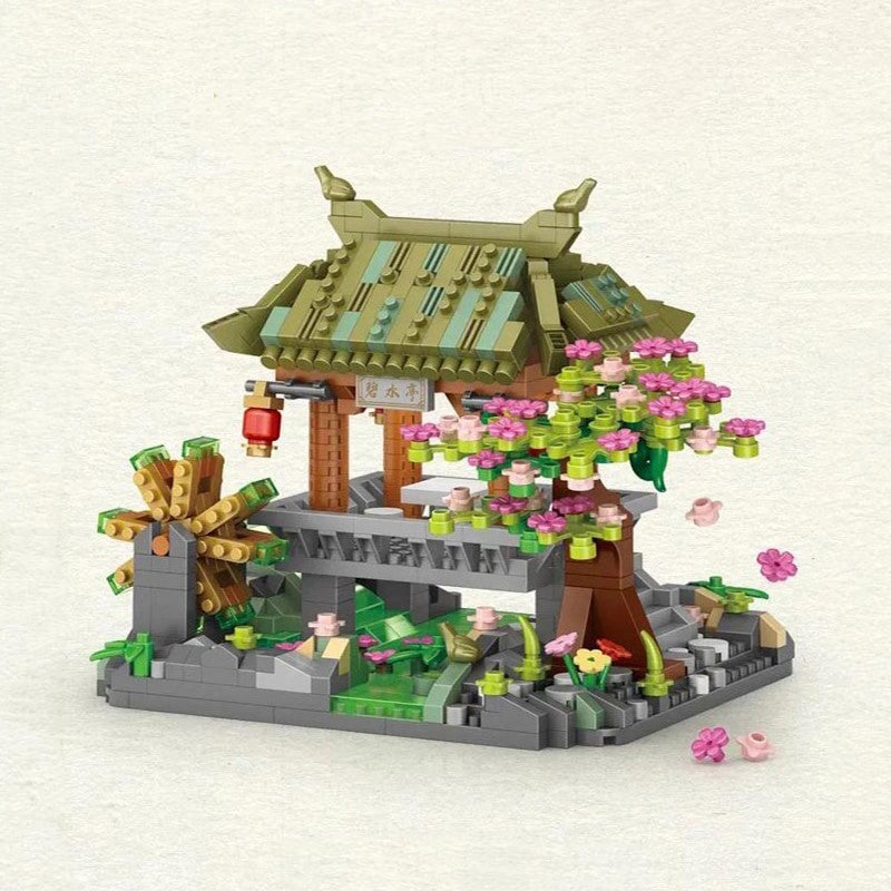 Japanese Pavilion Sakura Garden Micro Building Set - Kawaiies - Adorable - Cute - Plushies - Plush - Kawaii