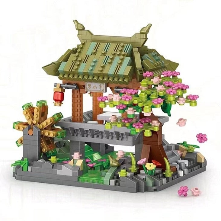 Japanese Pavilion Sakura Garden Micro Building Set - Kawaiies - Adorable - Cute - Plushies - Plush - Kawaii