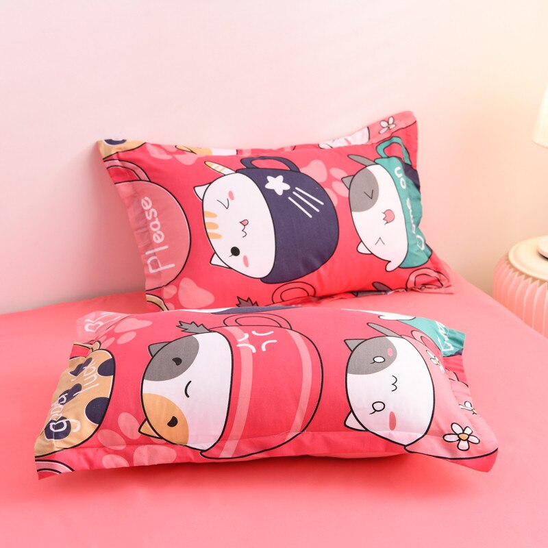 Japanese Pink Cats Bedding Set without Bed Flat Sheet - Kawaiies - Adorable - Cute - Plushies - Plush - Kawaii