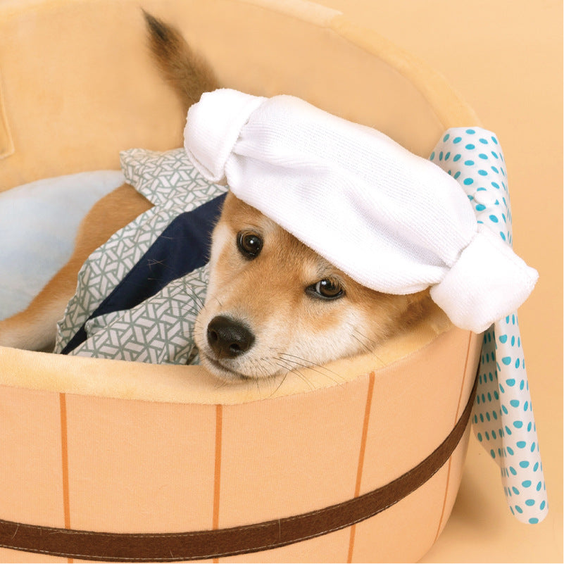 Japanese Plush Bathtub Basket Cat Dog Bed - Kawaiies - Adorable - Cute - Plushies - Plush - Kawaii