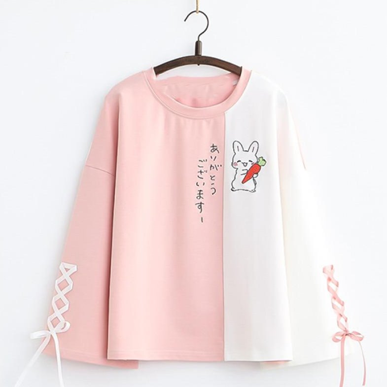 Japanese Rabbit Loose Sweatshirt - Kawaiies - Adorable - Cute - Plushies - Plush - Kawaii