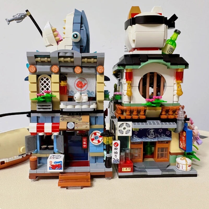 Japanese Ramen Bar Seafood Store Micro Building Sets - Kawaiies - Adorable - Cute - Plushies - Plush - Kawaii