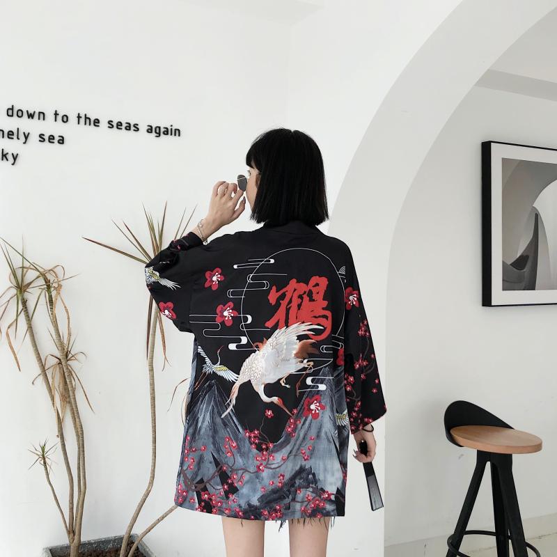 Kimono crane hotsell long cardigan