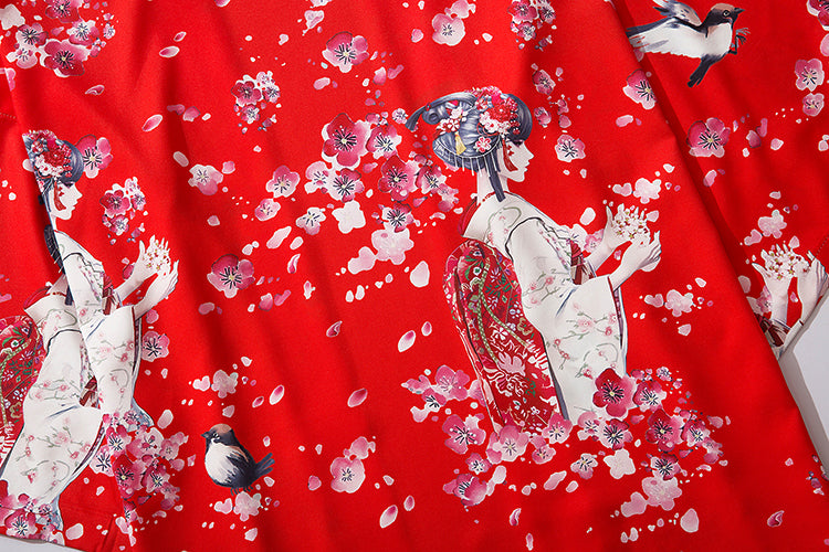 Japanese Sakura Cherry Blossom Print Kimono - Kawaiies - Adorable - Cute - Plushies - Plush - Kawaii