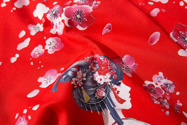 Japanese Sakura Cherry Blossom Print Kimono - Kawaiies - Adorable - Cute - Plushies - Plush - Kawaii