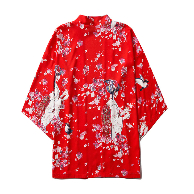 Japanese Sakura Cherry Blossom Print Kimono - Kawaiies - Adorable - Cute - Plushies - Plush - Kawaii
