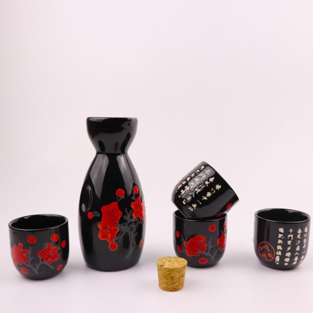Japanese Sakura Cherry Ceramic Sake Set - Kawaiies - Adorable - Cute - Plushies - Plush - Kawaii