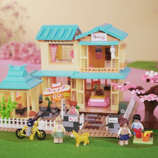 Japanese Sakura Home Town Building Blocks - Kawaiies - Adorable - Cute - Plushies - Plush - Kawaii