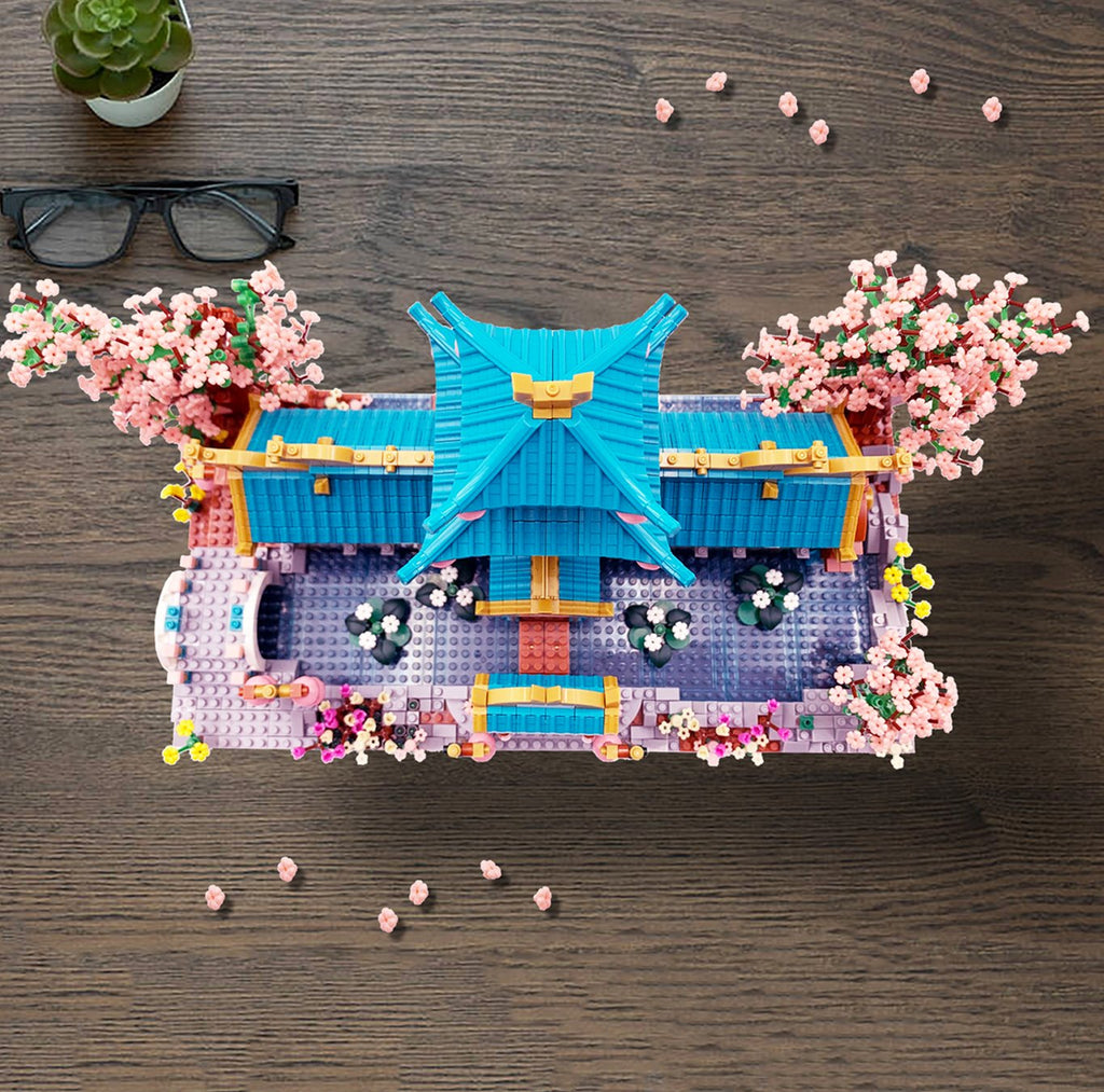 Japanese Sakura Palace Shrine Nano Building Blocks - Kawaiies - Adorable - Cute - Plushies - Plush - Kawaii