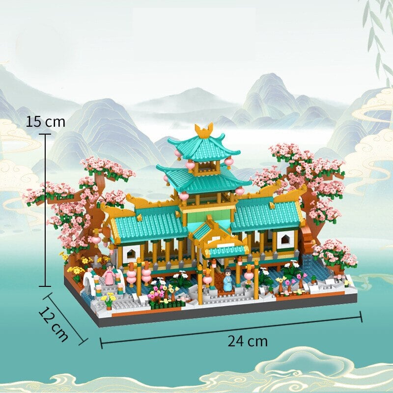 Japanese Sakura Palace Shrine Nano Building Blocks - Kawaiies - Adorable - Cute - Plushies - Plush - Kawaii