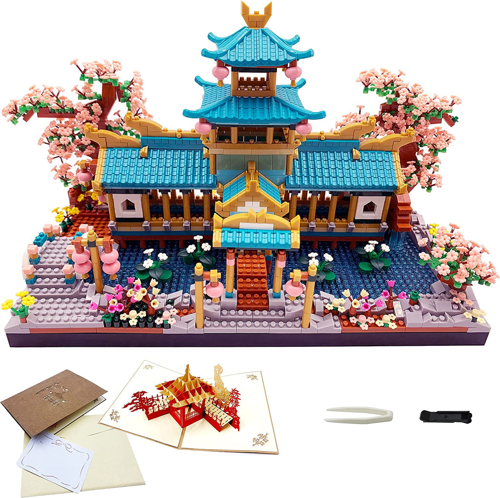 Japanese Sakura Palace Shrine Nano Building Blocks - Kawaiies - Adorable - Cute - Plushies - Plush - Kawaii