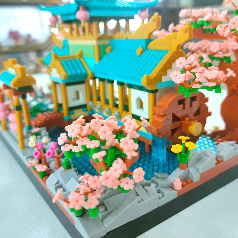 Japanese Sakura Palace Shrine Nano Building Blocks - Kawaiies - Adorable - Cute - Plushies - Plush - Kawaii