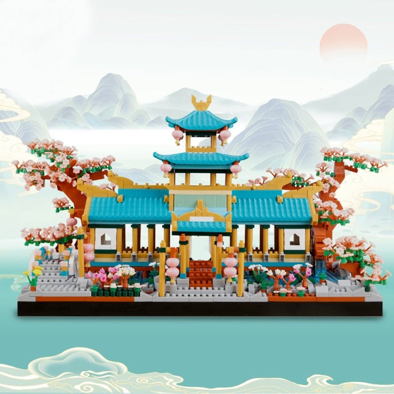 Japanese Sakura Palace Shrine Nano Building Blocks - Kawaiies - Adorable - Cute - Plushies - Plush - Kawaii