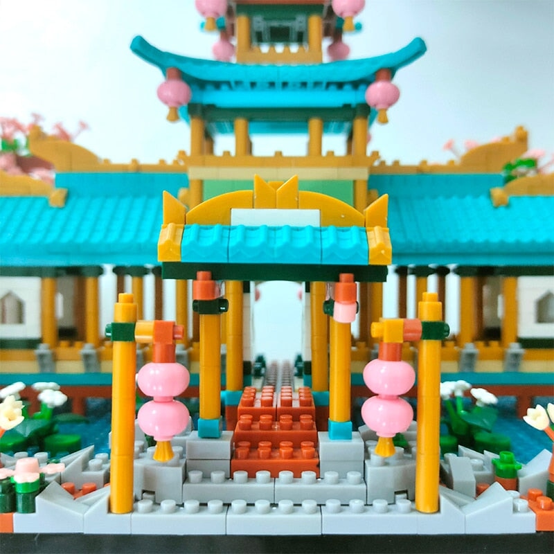 Japanese Sakura Palace Shrine Nano Building Blocks - Kawaiies - Adorable - Cute - Plushies - Plush - Kawaii